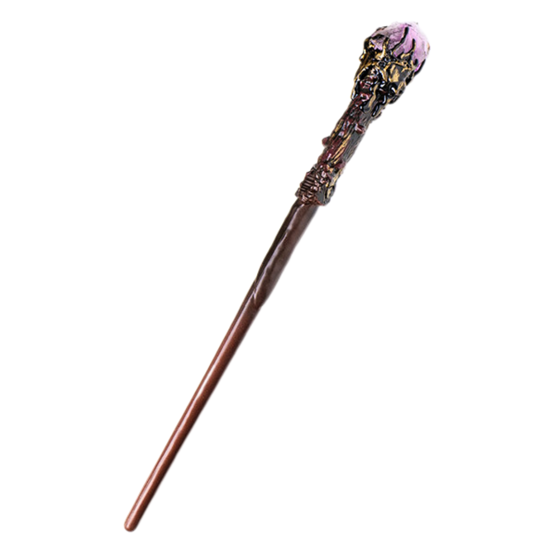 Real Crystal Gemstone Encrusted Magic Wand Staff Cane Kids Costume