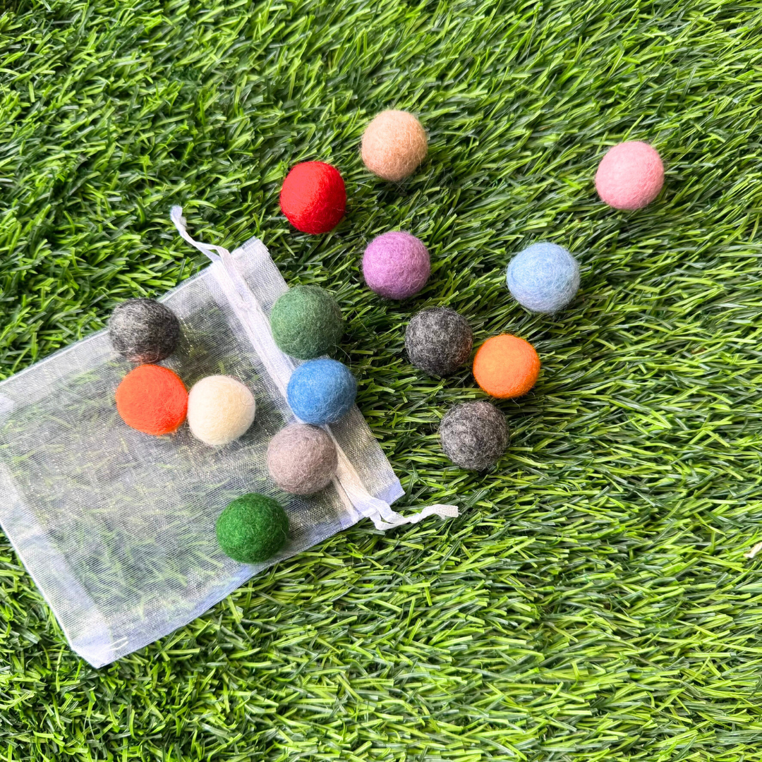 Felt Balls 1.5cm 2cm Natural Colours Art and Craft Pom Poms Ball