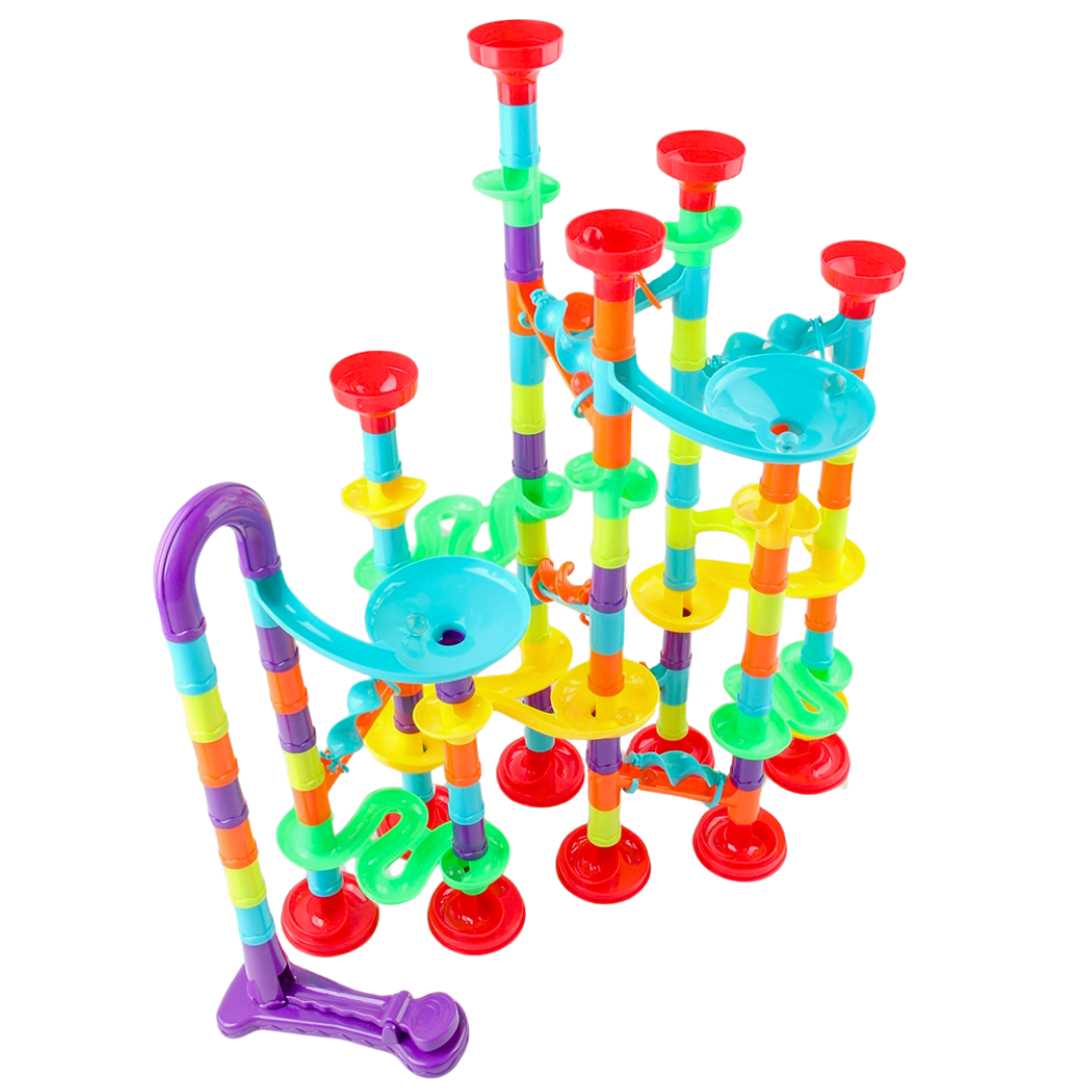 113pcs Kids ABS plastic Marble Run Block Open-ended Play Toy - HAPPY GUMNUT