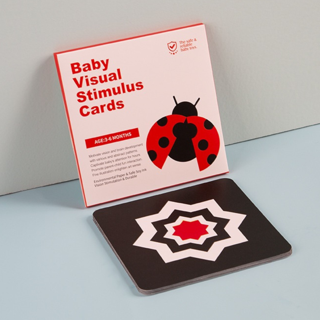 Baby Montessori Visual Stimulation Black White High Contrast Flash Cards 0-3 or 3-6 months You pick - HAPPY GUMNUT