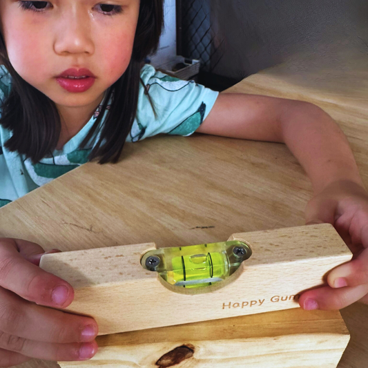 Happy Gumnut Wooden Spirit Level Kids Hand Tool - HAPPY GUMNUT