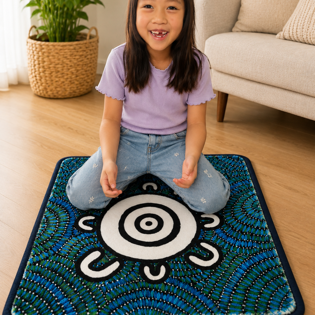 Set of 12 Australian Aboriginal Symbol Rug Matts NAIDOC Week Childcare Supplies 50cmx50cm (Set of 12) - HAPPY GUMNUT