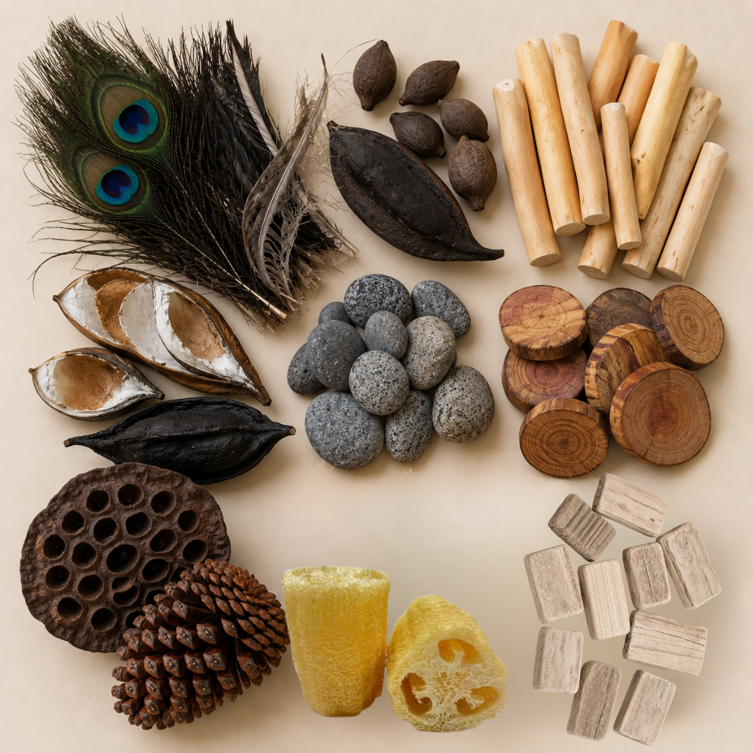 Kids Wooden Natural Loose Part Play Kit for Childcare Natural Play Open-ended Toy - HAPPY GUMNUT