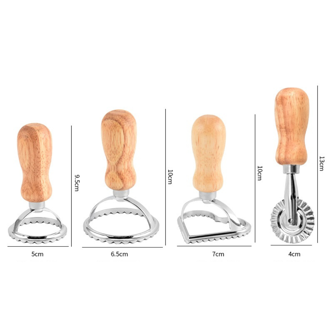 Kids Stainless Pasta Cookie Cutter Roller Little Play Kitchen Sensory Tool - HAPPY GUMNUT