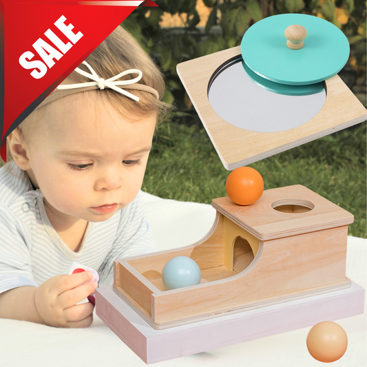 Montessori Starter Kit  Bundle Peekaboo Mirror with Object Permanence Box