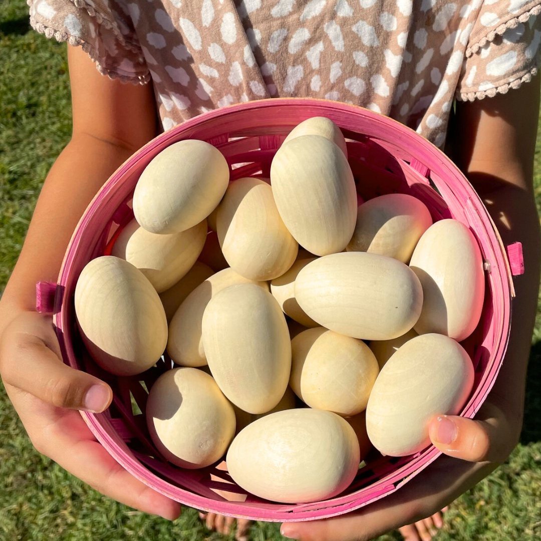 Natural Wooden Egg 6cm for Easter Gift