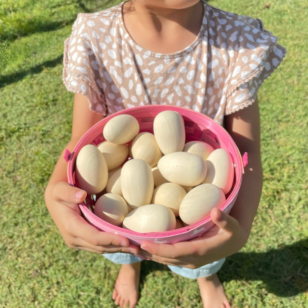 Natural Wooden Egg 6cm for Easter Gift