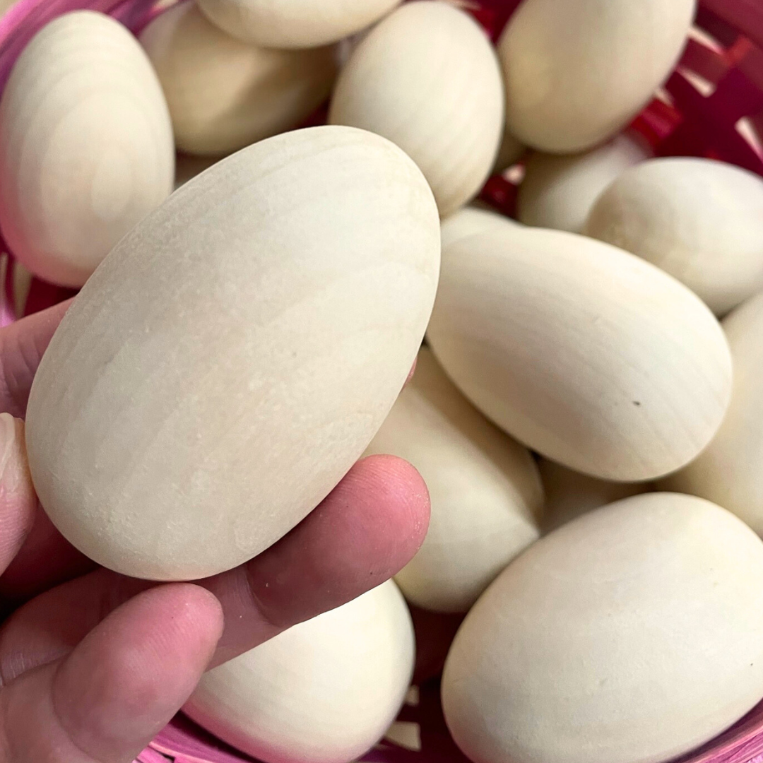 Natural Wooden Egg 6cm for Easter Gift