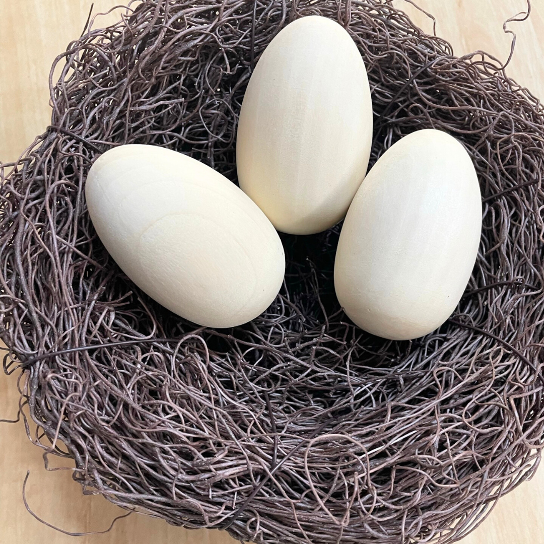 Natural Wooden Egg 6cm for Easter Gift