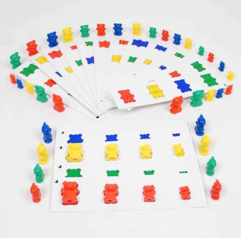 64pc Bear Counting Game with Pattern Cards and Case Learning Math Educ ...