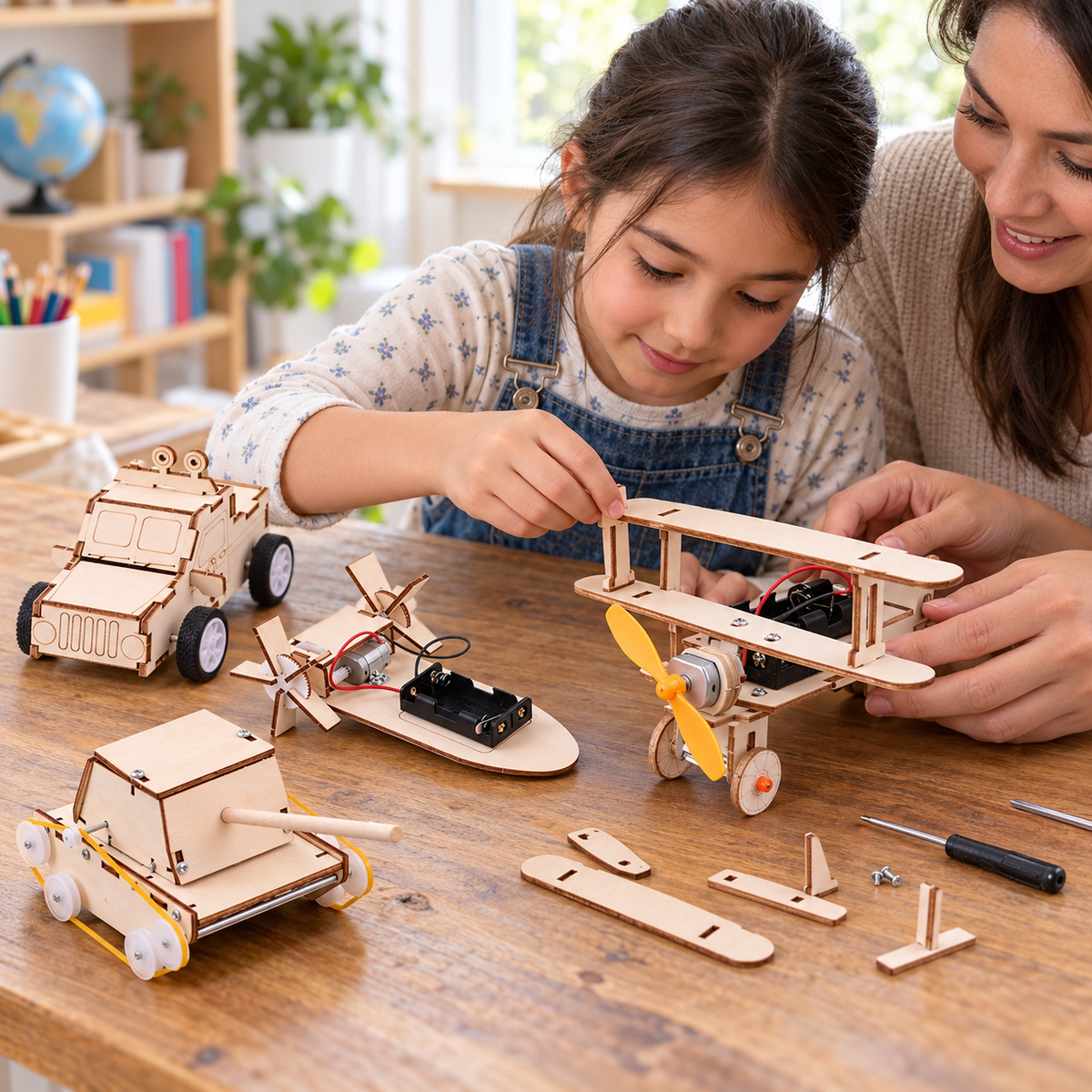 3D Wooden Puzzle DIY STEM Build your own vehicles Kids Science Toy