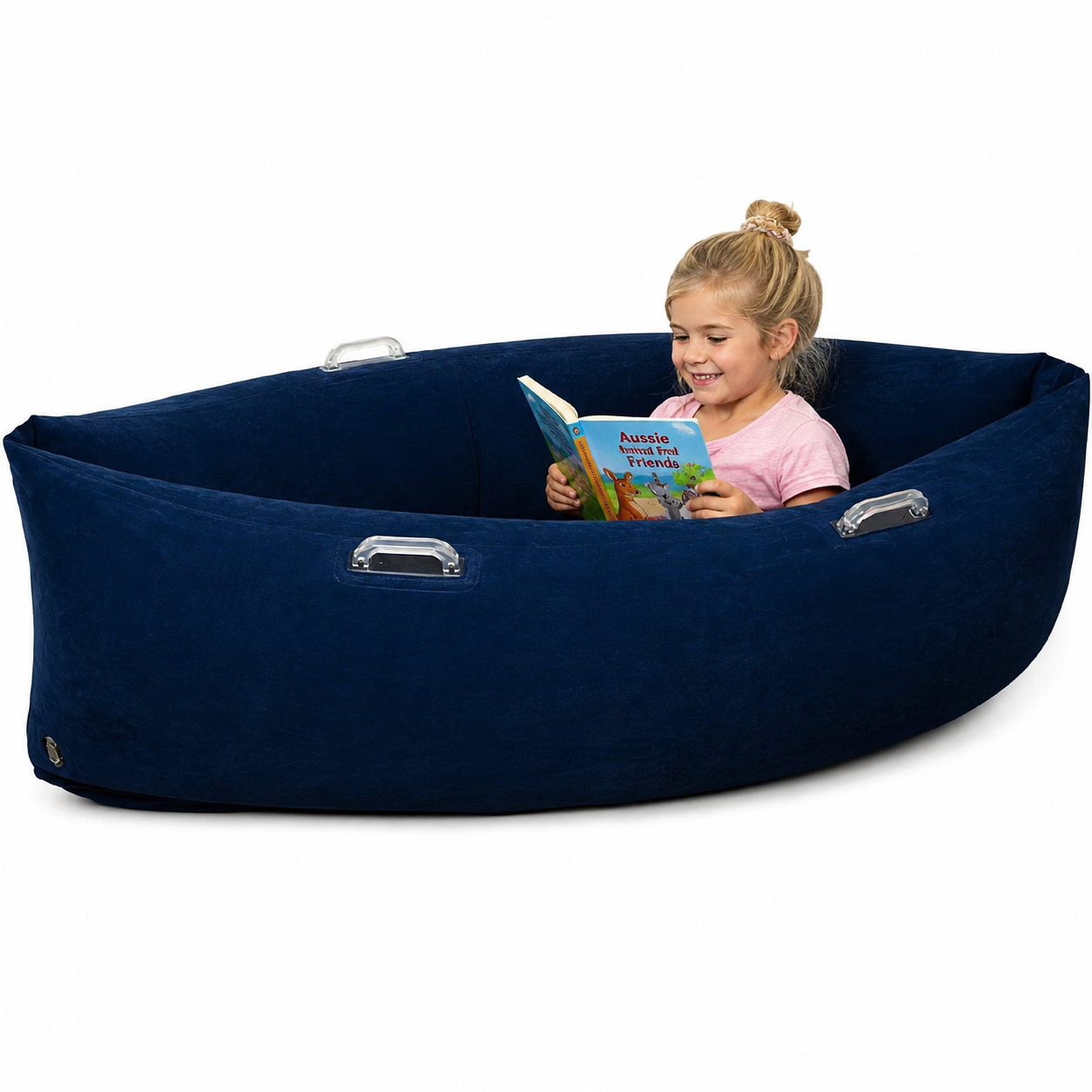 150cm Inflatable Peapod Boat Sensory Kids Play Comfy Clam Pea Pod Chair Area
