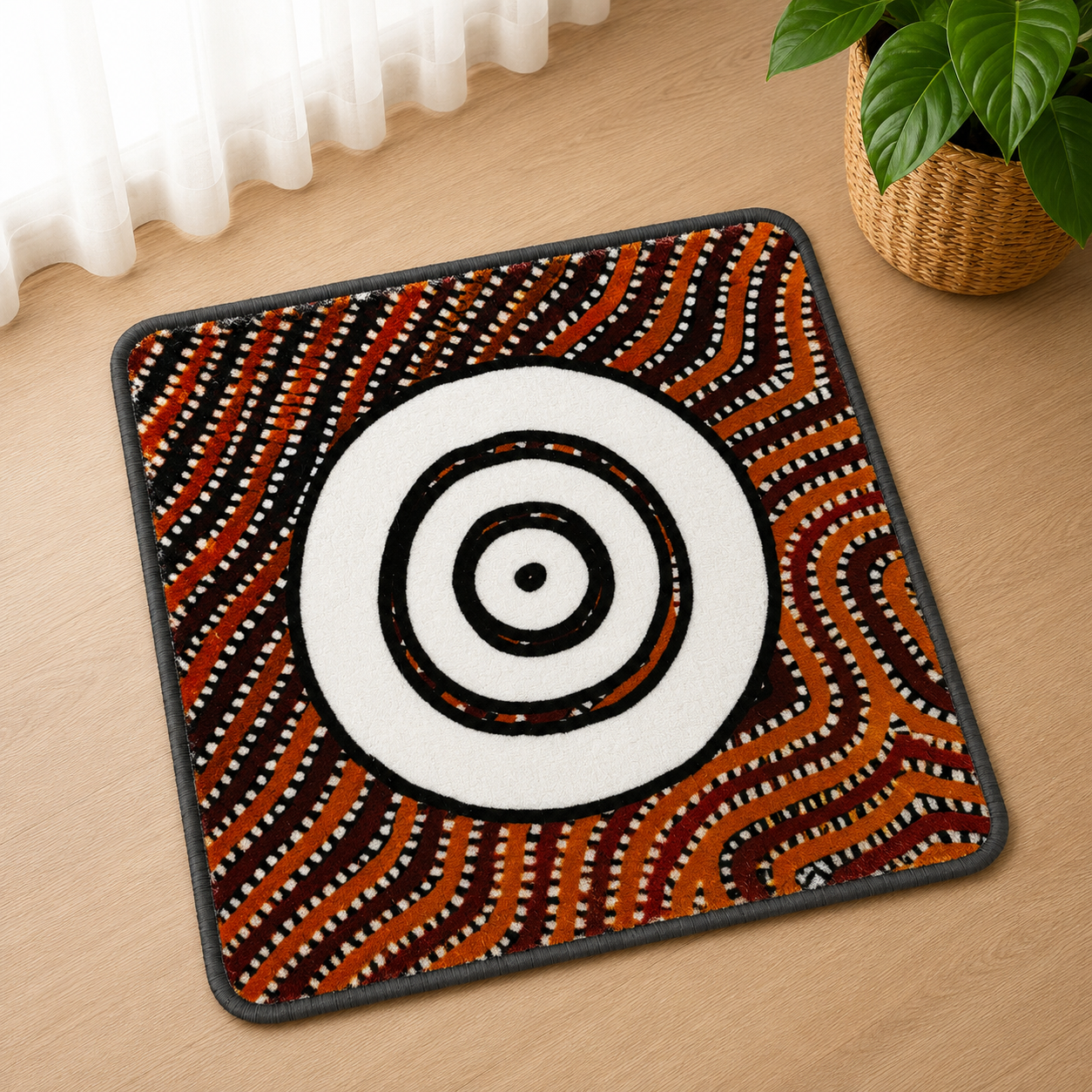 12 Australian Aboriginal Symbol Rug Matts NAIDOC  Week 50cmx50cm (Set of 12)