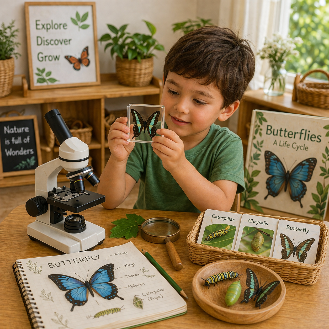 3 Butterflies Resin Bundle Monarch Bluebottle Butterfly Specimen Educational Set B - HAPPY GUMNUT