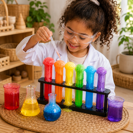 Children Chemistry Test Tube Sensory Play Science Vials OR Beakers - HAPPY GUMNUT