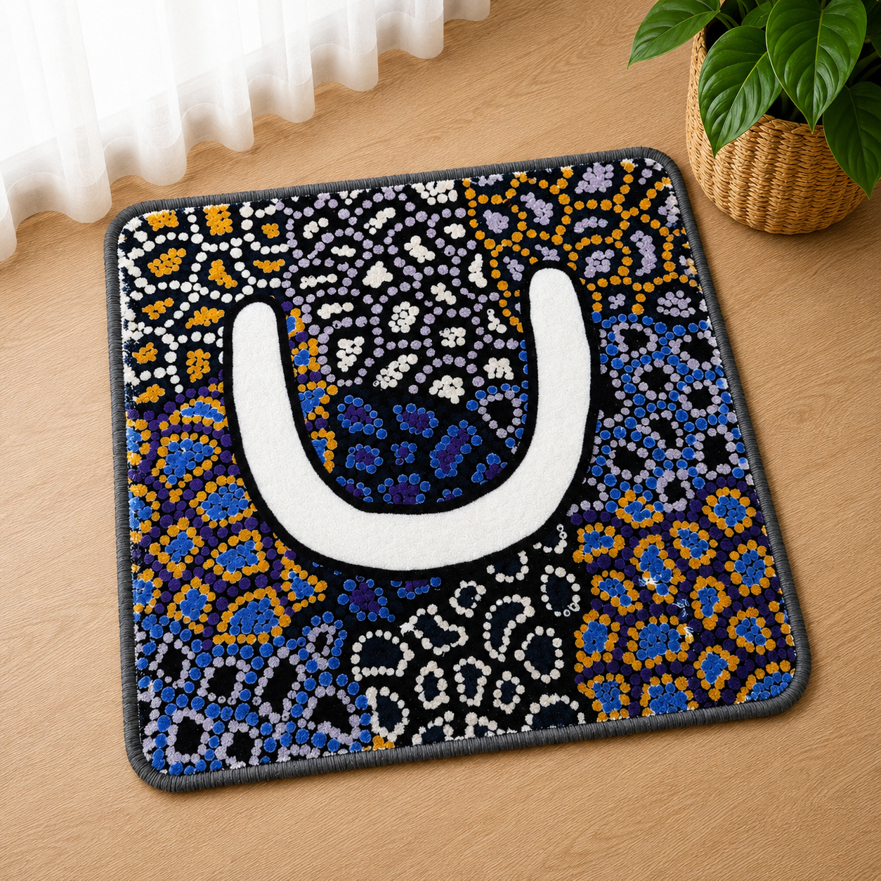 12 Australian Aboriginal Symbol Rug Matts NAIDOC  Week 50cmx50cm (Set of 12)