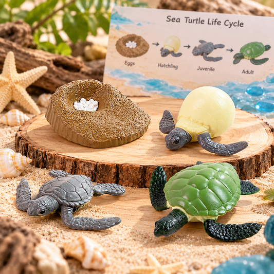 Turtle Life Cycle Toy Sea turtle Lifespan Life expectancy Model Figurines for Kindergarten