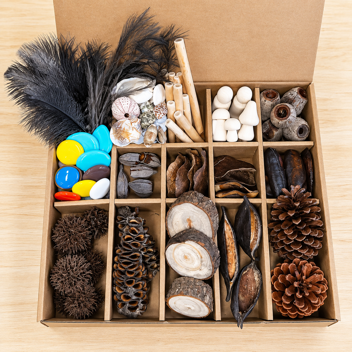 100 pcs Australian Natural Seed Pods Loose Part Play Kit for Kids Childcare Natural Play Open-ended Toy