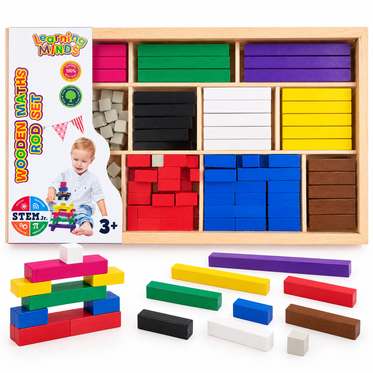 Cuisenaire Rods Kit Math Counting Sticks - HAPPY GUMNUT
