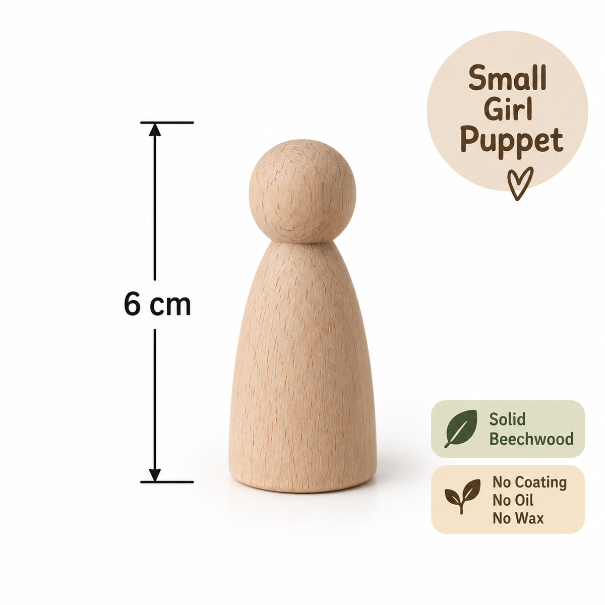 Wooden Peg Dolls Loose Parts Assorted Peg Leg Dolls for Kids DIY Craft Play - HAPPY GUMNUT