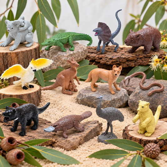 Aussie Australian Animals PVC Model Figures Set of 12 Educational Teaching Toy - HAPPY GUMNUT