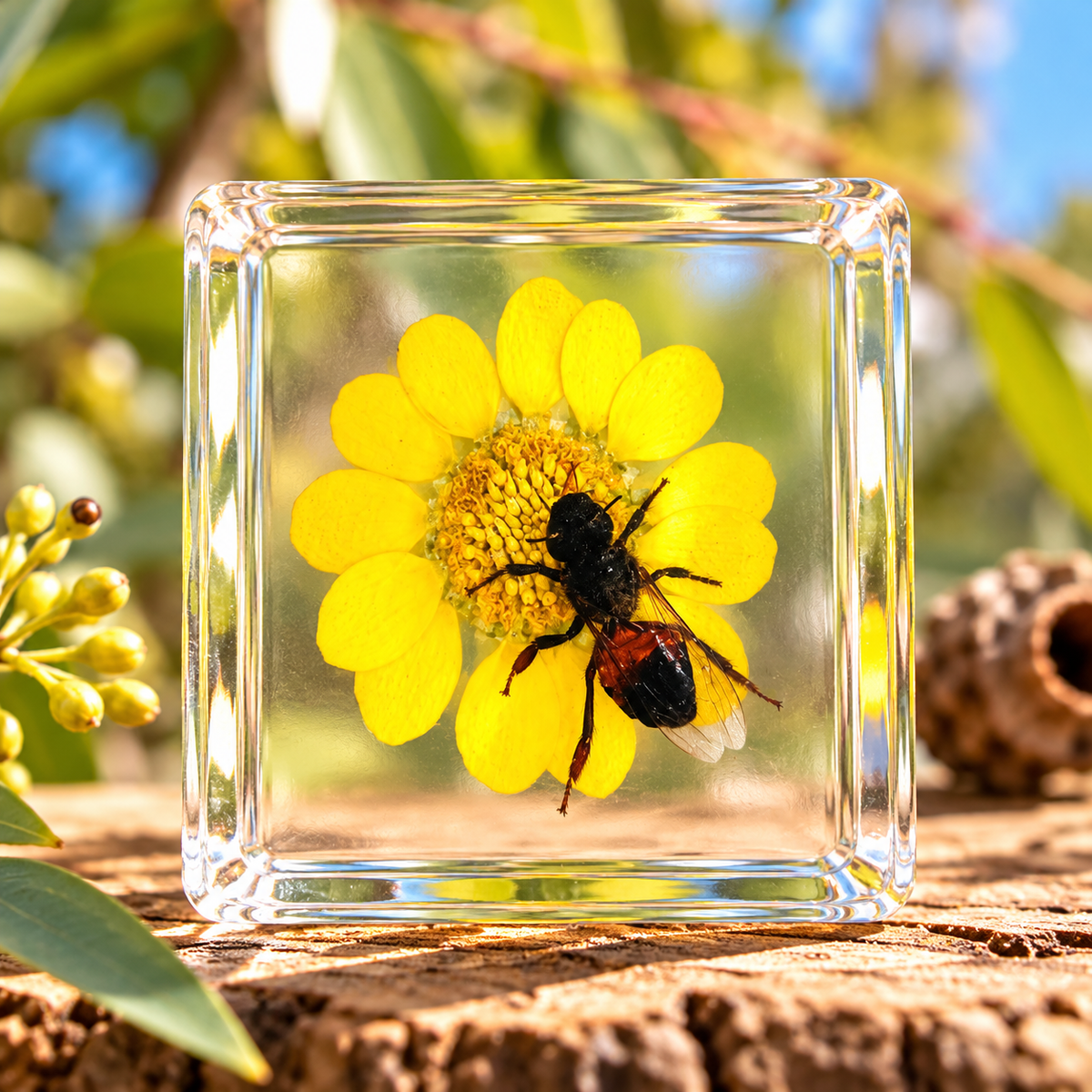 Real Butterfly Specimens in Clear Resin Blocks – Children Kids Nature & Science Learning Insect Toy Gift