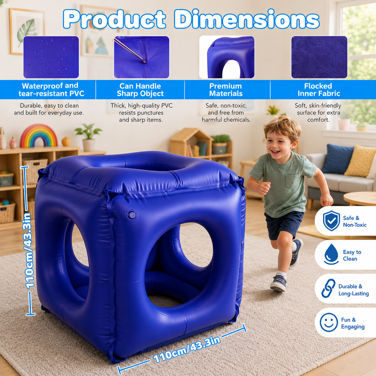 Drill Hole Box ASD Sensory Deep Pressure Cuddle Sensory Box Calm Corner Childcare OT Supplies