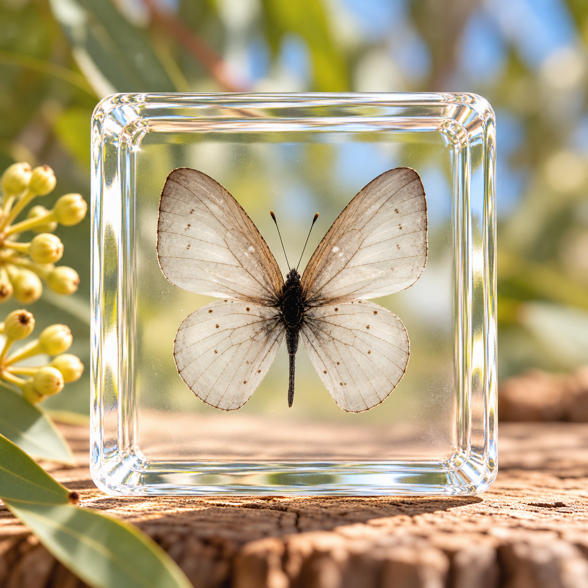 Real Butterfly Specimens in Clear Resin Blocks – Children Kids Nature & Science Learning Insect Toy Gift