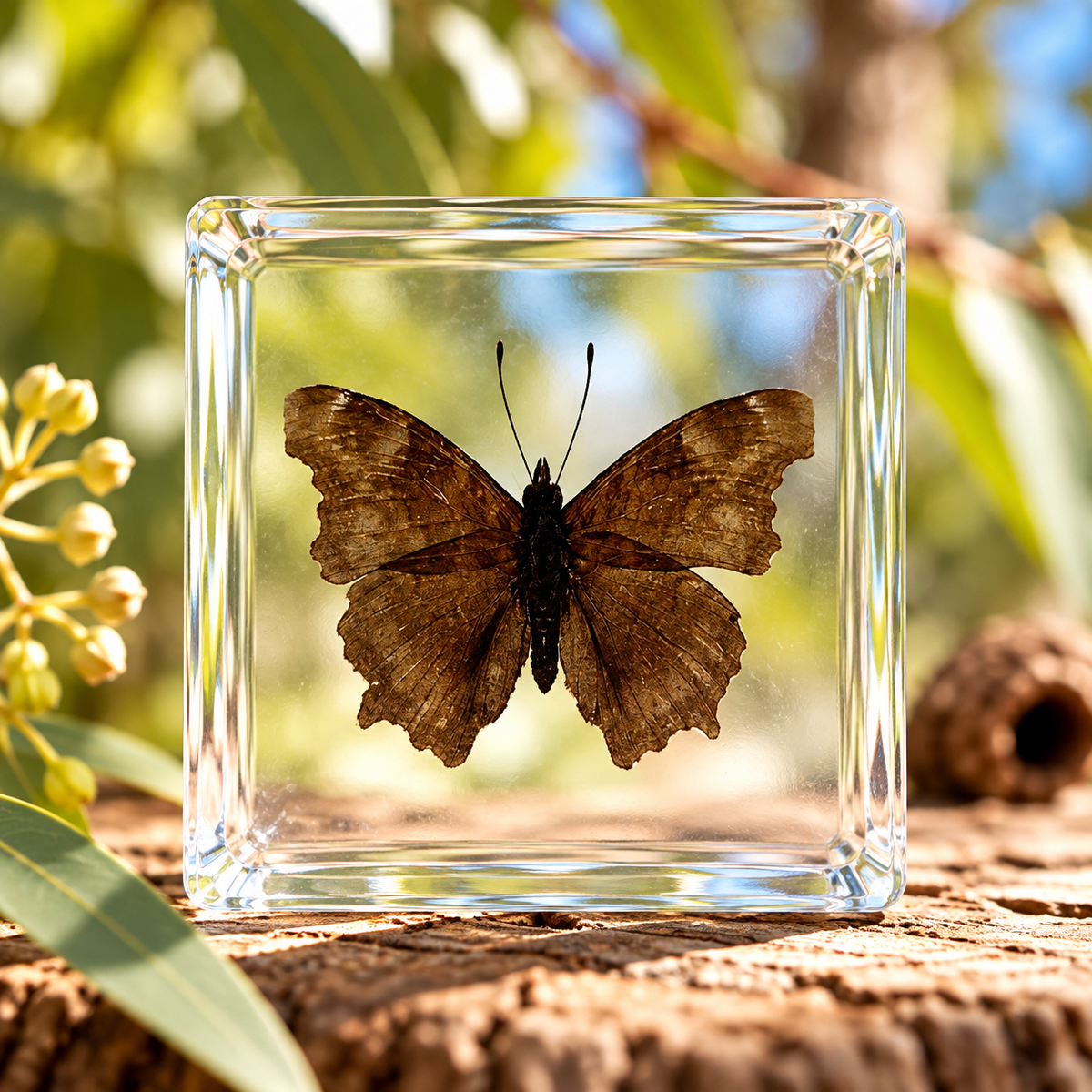 Real Butterfly Specimens in Clear Resin Blocks – Children Kids Nature & Science Learning Insect Toy Gift