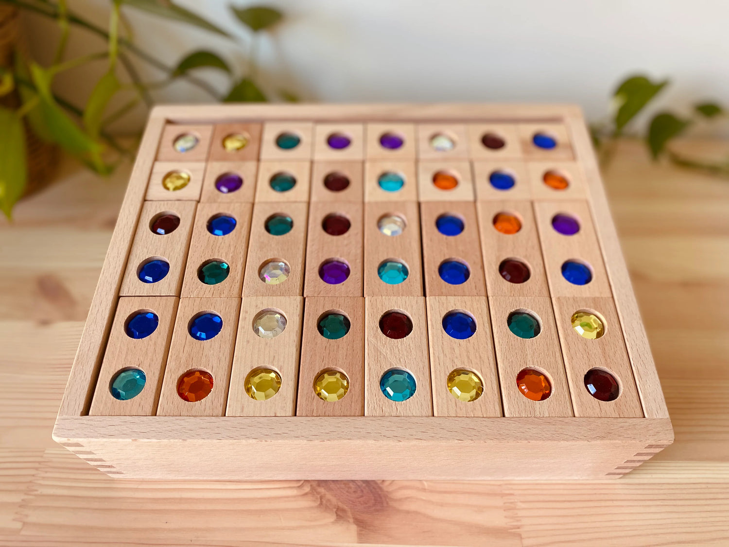 Wooden Gemstone Building Blocks 128pc - HAPPY GUMNUT
