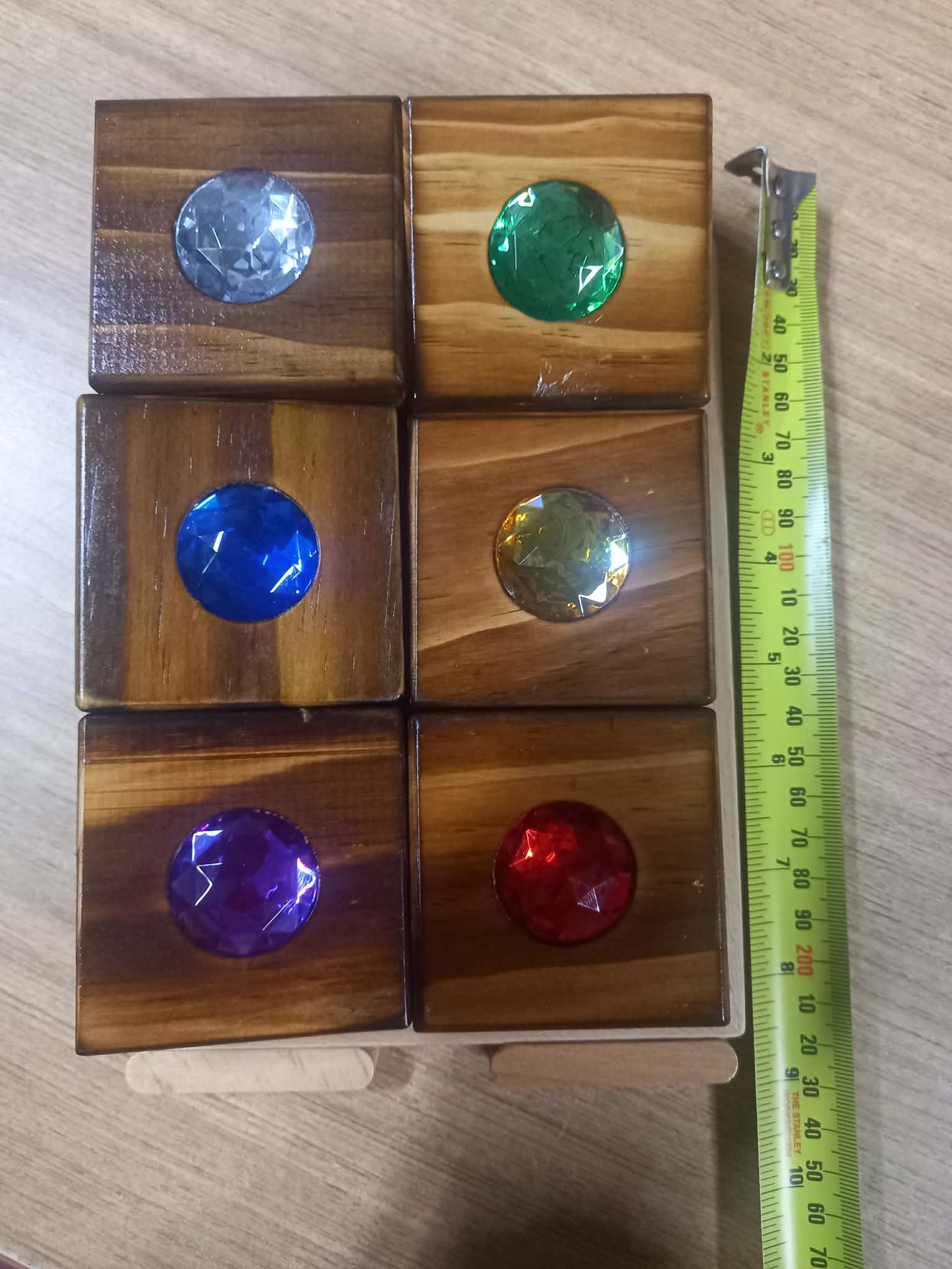 Jumbo Gem Stone Building Blocks Set 6 Big Blocks and a Small Random Tray