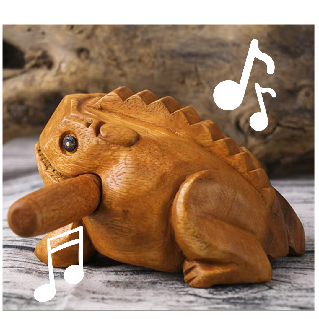 Frog Guiro Percussion Musical Instruments Wooden Croaking Frog – HAPPY ...