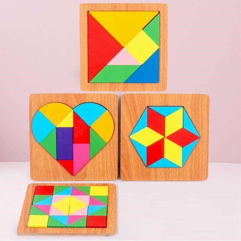 Simple Puzzle Design Shape Simple Basic Wooden Geometric Puzzle Shapes Heart โ HAPPY GUMNUT