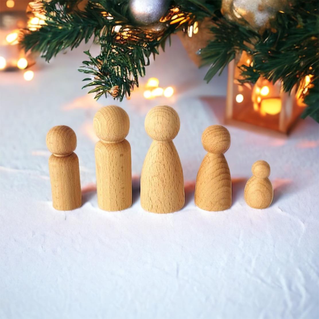 Family Set of 5 Loose Parts Father Mother Brother Sister Child
