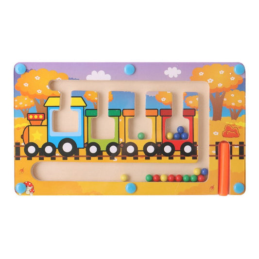Train Magnetic Beads Pen Sliding Colour Number Sorting Board
