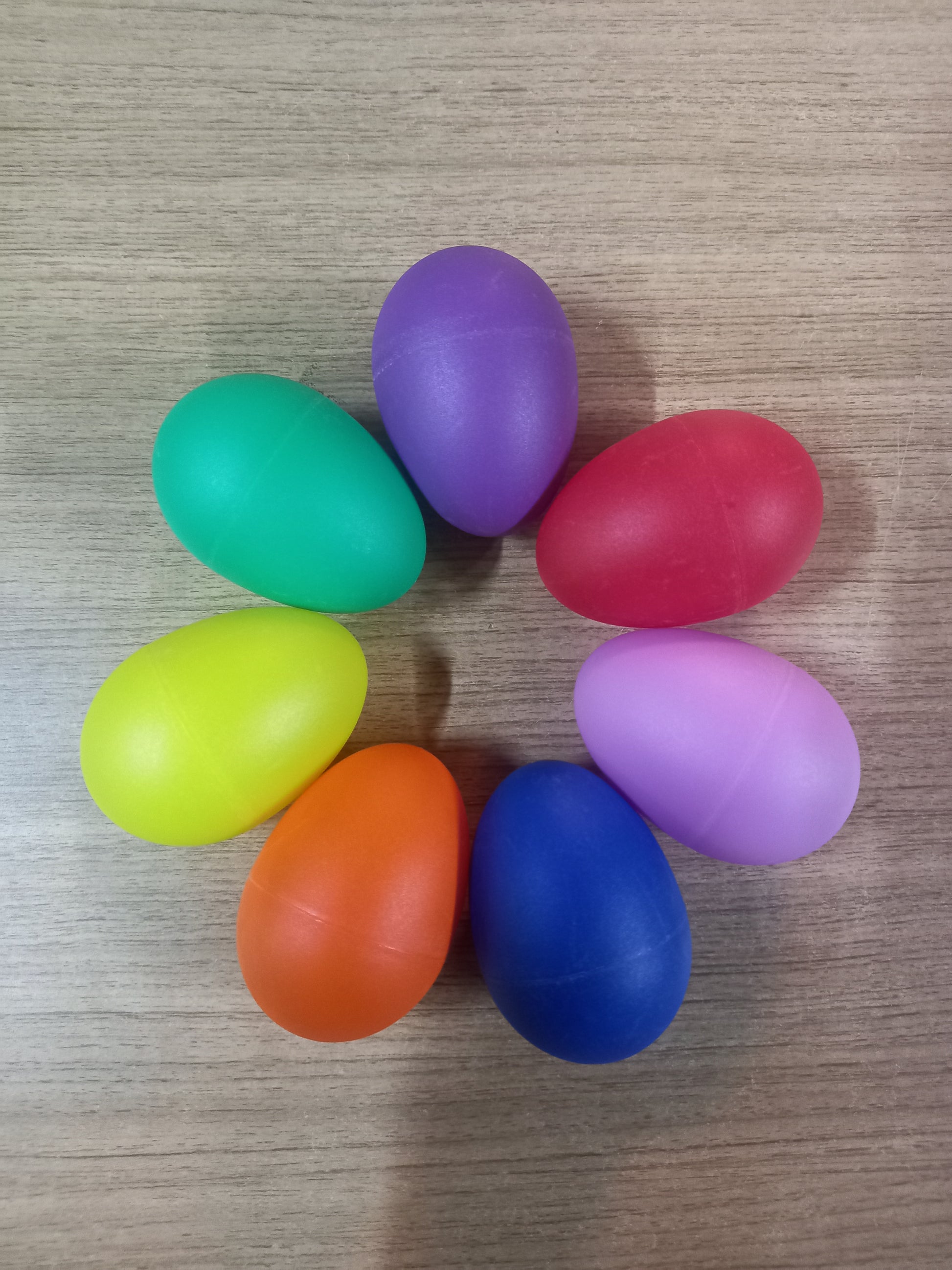 Wooden Matte Finish Or Rainbow PVC Egg Shaker Music - HAPPY GUMNUT