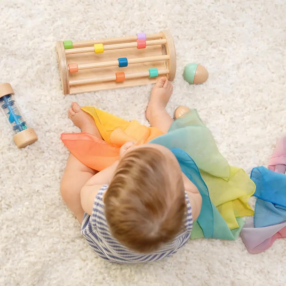Toddler Abacus Bead Slider with 8 Play Scarves