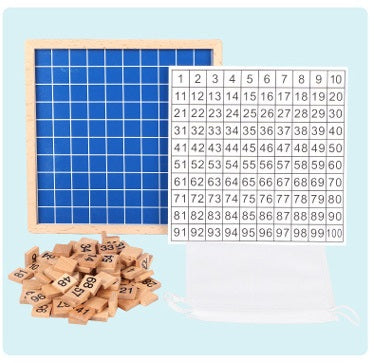 Wooden Number Tray 1 to 100 Counting Board - HAPPY GUMNUT