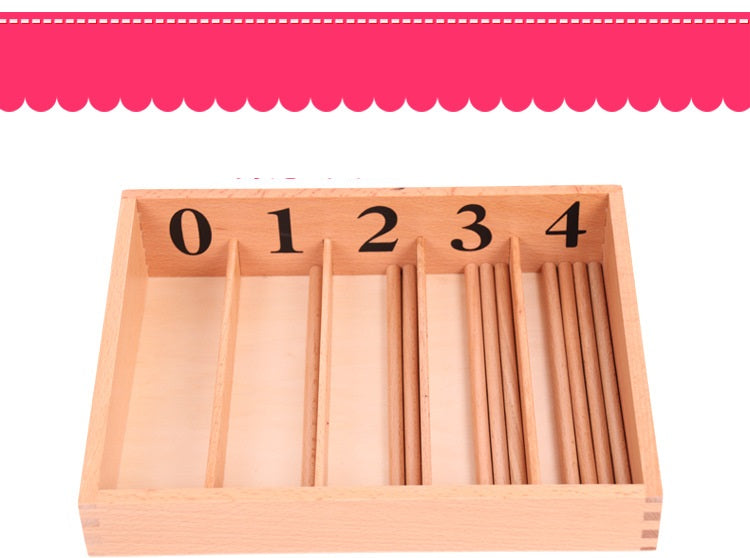 Large Montessori Spindle Box Counting Sticks Rods and Number Tray ...