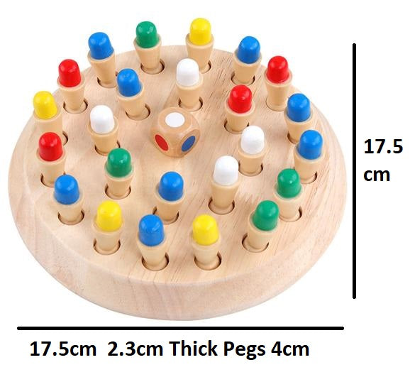 Wooden Colour Memory Chess Family Fun Game. - HAPPY GUMNUT