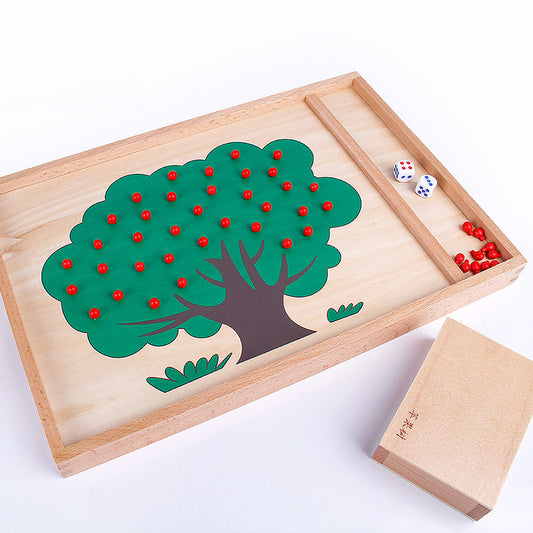 Montessori Apple Tree Peg Tray Counting - HAPPY GUMNUT