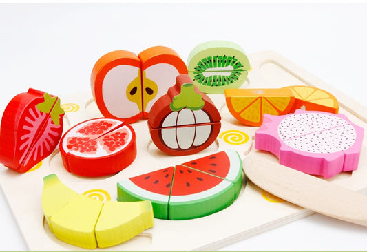 Large Magnetic Fruit Cutting Puzzle With Tray - HAPPY GUMNUT