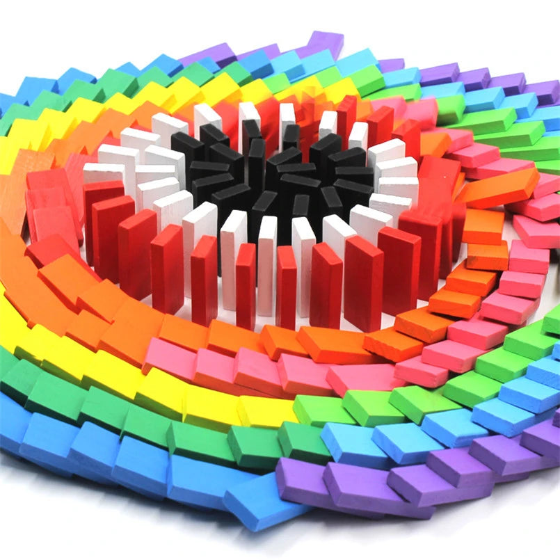 Wooden Domino 500 pieces Wooden Blocks - HAPPY GUMNUT