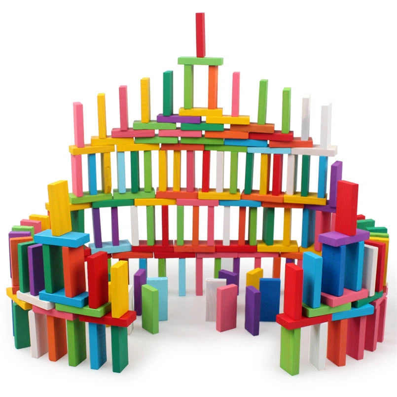 Wooden Domino 500 pieces Wooden Blocks - HAPPY GUMNUT