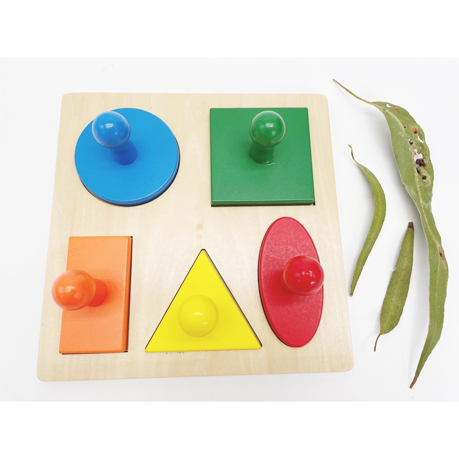 Montessori Easy Grip First Geometric Shape Puzzle Board Knob Geo Puzzle - HAPPY GUMNUT