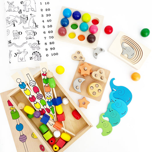 Montessori Wooden Toy Bundle C - HAPPY GUMNUT