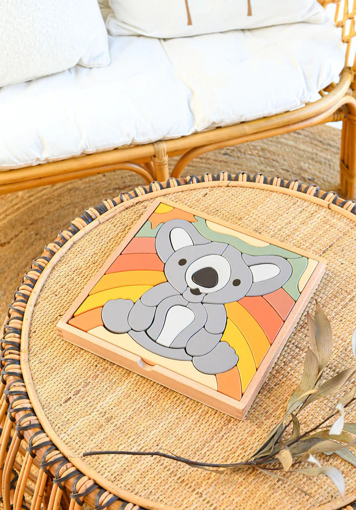 Kirra the Koala Abstract Building Block Puzzle / Home Decor Display - HAPPY GUMNUT