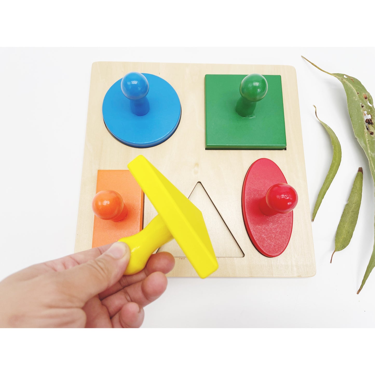 Montessori Easy Grip First Geometric Shape Puzzle Board Knob Geo Puzzle - HAPPY GUMNUT