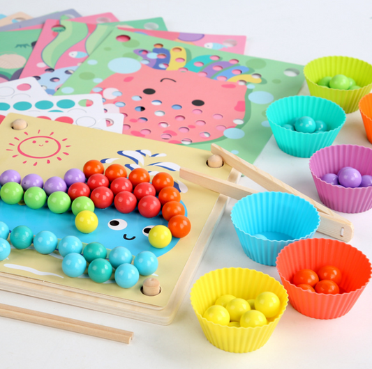 Montessori Beads Sorting Activity Board - HAPPY GUMNUT
