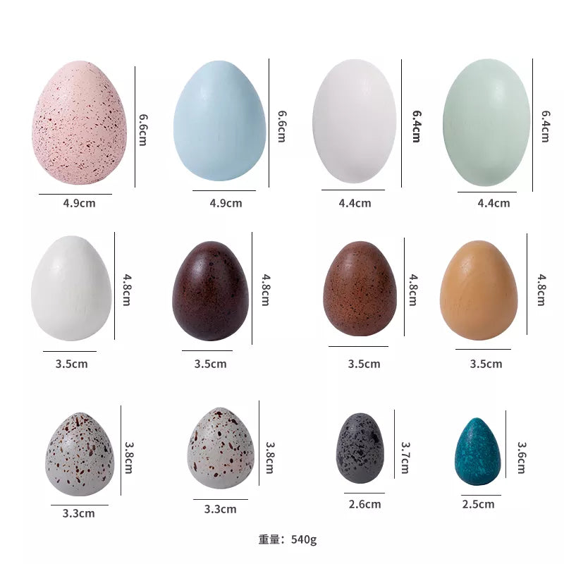 Wooden Eggs Bird Eggs - HAPPY GUMNUT